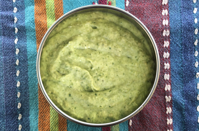 SALSA VERDE CON AGUACATE-SALSA DI AVOCADO